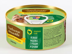 Деревенские лакомства домашние обеды для собак нежная индейка с рубцом и цукини 100г