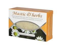 Натуральное мыло с оливковым маслом, мастикой и ромашкой от MASTIC & HERBS 125 гр