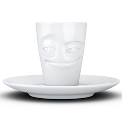 Кофейная чашка с блюдцем 80мл Tassen Impish белая