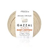 Пряжа Gazzal Baby Cotton XL 3445 кремовый