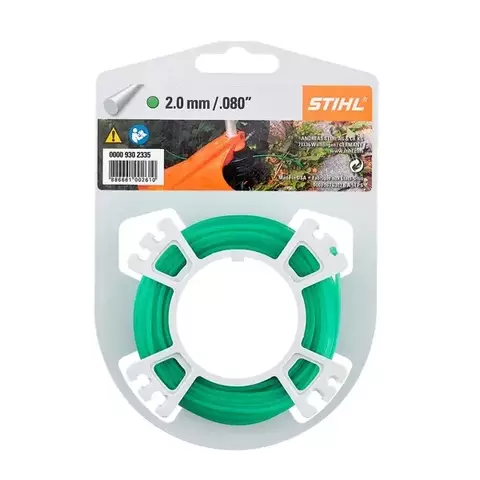 Леска 2,0мм 14м круг зеленый STIHL (плас. упаковка)