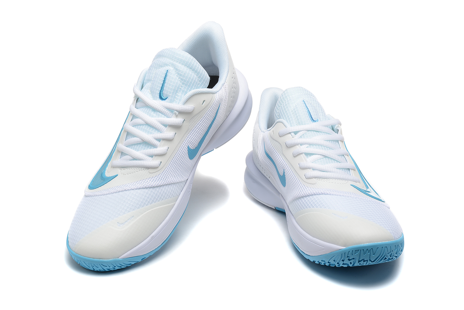 Nike slippers blue and white clearance