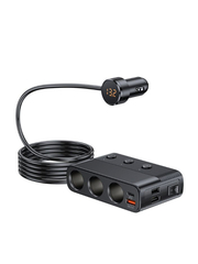 Разветвитель прикуривателя автомобильный с выключателями, 128 Вт