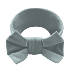 Повязка на голову с бантиком (тёмно-зелёный)