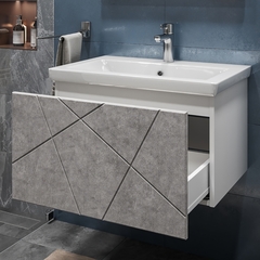 Тумба под раковину Geometry 600-0-1 (Como) навесная бетон