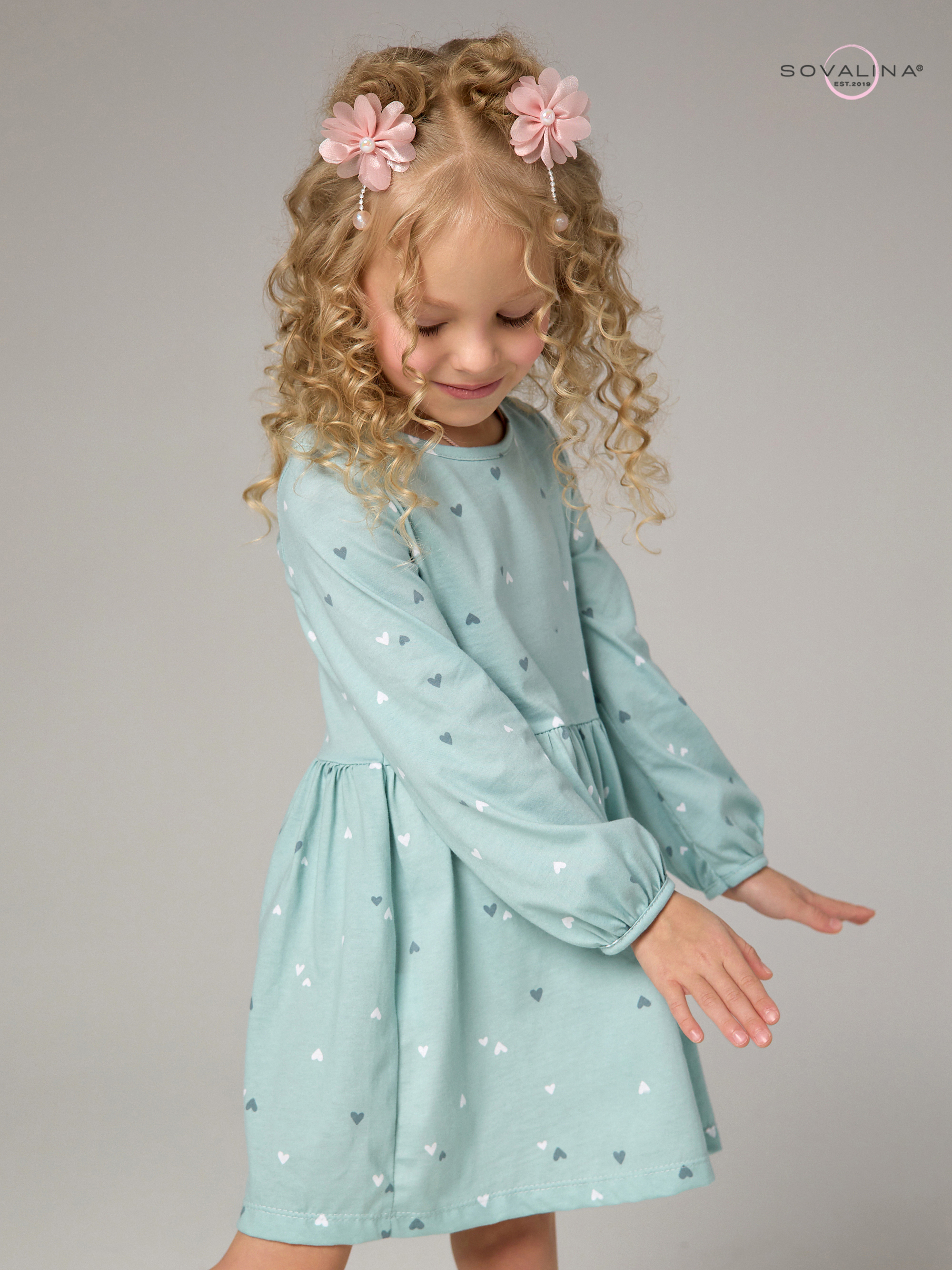 Платье Моана мятное конфетти