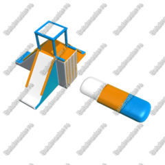 Катапульта Блоб с вышкой «Водный экстрим» 10×8×5 м, блоб 7×2 м