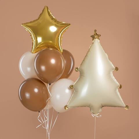 Сет гелиевых шаров Кремовая ёлочка