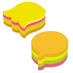 
          Блок для записей с клеевым краем, Alingar, 5 цв. 300л., в пленке т/у, "Фигурное ассорти"