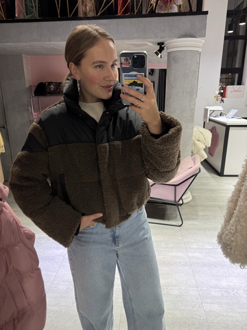 Пуховик North шоколадный