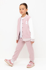 брюки  для девочки  КР 400782/розовый лед