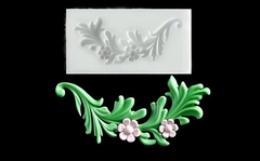 Силиконовый молд № 70 Веточка с цветами.