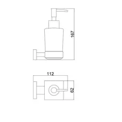 Дозатор жидкого мыла BELZ B90227 матовое стекло, хром