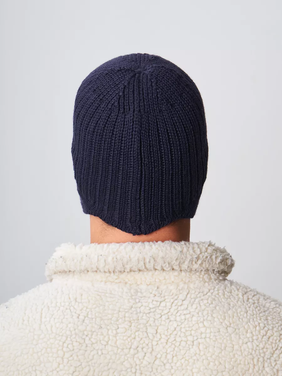 Шапка ушанка зимняя вязаная на флисе