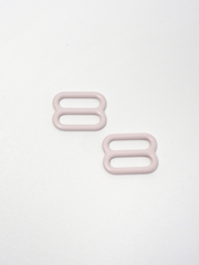 Кольцо, регулятор, крючок для бюстгальтера серо-розовый 10 мм