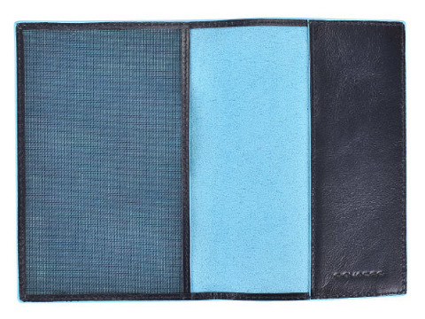 Обложка для паспорта Piquadro Blue Square, синий, кожа натуральная (AS300B2/BLU2)