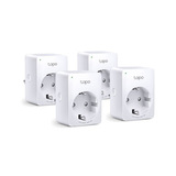 TP-Link Tapo P100 (4-pack) Умная мини Wi-Fi розетка, 220–240 В, максимальная нагрузка 10 А, 50/60 Гц, Wi-Fi 2,4 ГГц