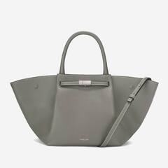 Сумка DeMellier The Midi New York Stone Grey Small Grain Ecru Stitching