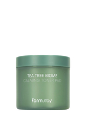 FarmStay Tea Tree Biome Calming Toner Pad Успокаивающие подушечки для лица с экстрактом чайного дерева