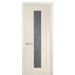 Купить Межкомнатная дверь массив ольхи Версаль NEW эмаль слоновая кость остеклённая