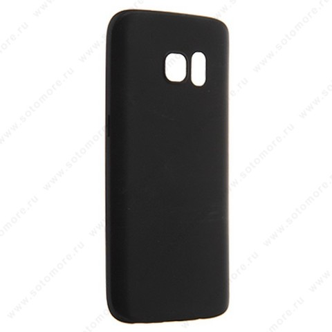Накладка силиконовая Soft Touch ультра-тонкая для Samsung Galaxy S7 черный
