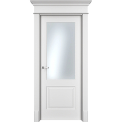 Купить Межкомнатная дверь эмаль Нафта 2 белая остеклённая