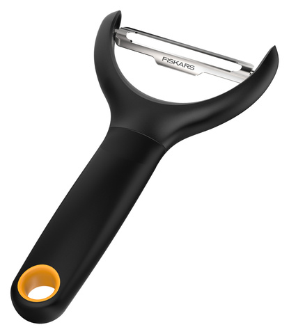 Овощечистка для овощей и фруктов Fiskars Functional Form 1016122 черный/оранжевый