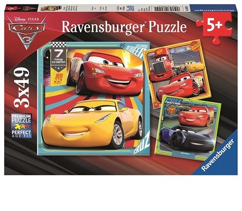Puzzle DCA:AT Disney Cars 3 3x49 pcs