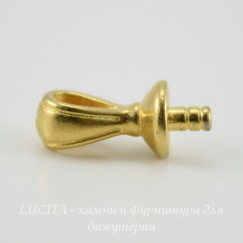 Держатель для бусины TierraCast "Nouveau" 17х7 мм (цвет-золото) ()