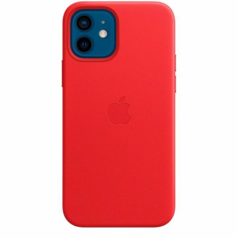 Чехол Apple кожаный MagSafe  для iPhone 12/12 Pro, Red (MHKD3ZM/A)