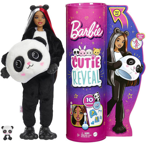 Барби Cutie Reveal  Кукла в Костюме Панды с 10 Сюрпризами