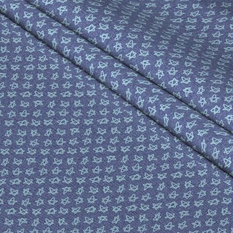 Бязь набивная 150 Джинсовая звезда