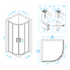 Душевой уголок RGW CL-54B 90x90 / прозрачное стекло / профиль черный