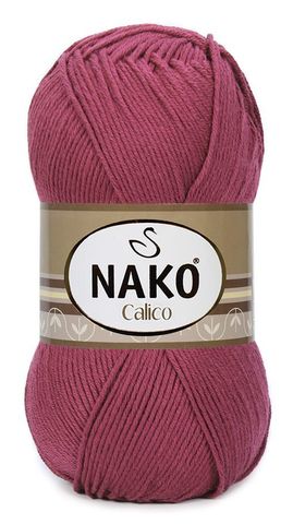 Пряжа Nako Calico 6736 бордо