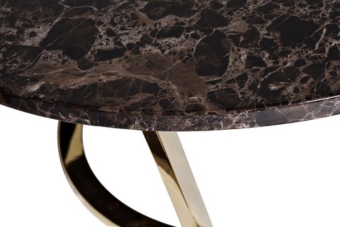 Стол журнальный Garda Decor Dark Emperador коричневый/золото