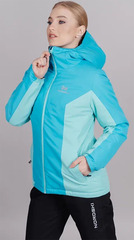 Утеплённая прогулочная лыжная куртка Nordski Base Aquamarine/Sky женская