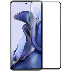 Защитное закаленное стекло на Xiaomi 11T и 11T Pro с черной рамкой, 2,5D Full Glue