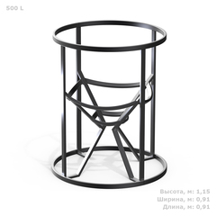 Обрешетка для конусной ёмкости Полимер-Групп К 500 конусная (910x910x1150см;43кг;черный) - арт.559090