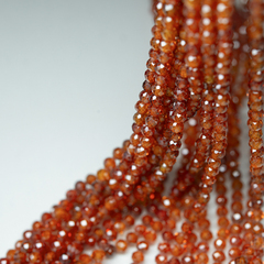 Фианиты, оттенок "Хурма", 3,3мм, шар, микроогранка