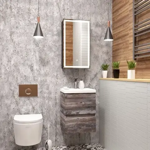 Зеркало-шкаф с подсветкой ART&MAX TECHNO AM-Tec-350-650-1D-L-DS-F-Nero