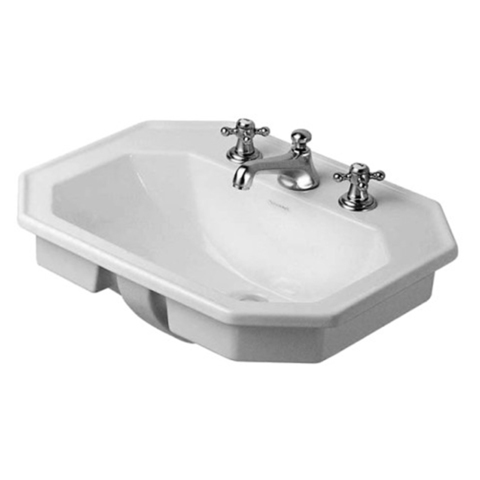 Duravit 1930 Раковина для встраивания сверху, с перел., и 3  отв. под смес., 58х47х Н:22.5см 476580030