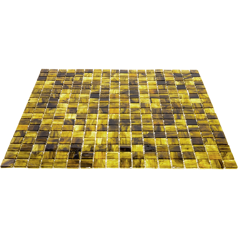 SM32 Мозаика одноцветная чип 15 стекло Alma Mono Color коричневый желтый квадрат глянцевый