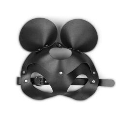 Пикантная черная маска «Озорная мышка» с заклепками - 
