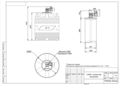 Ёмкость с лопастной мешалкой Полимер-Групп V 500 л. вертикальная (860x860x1191см;) - арт.559196