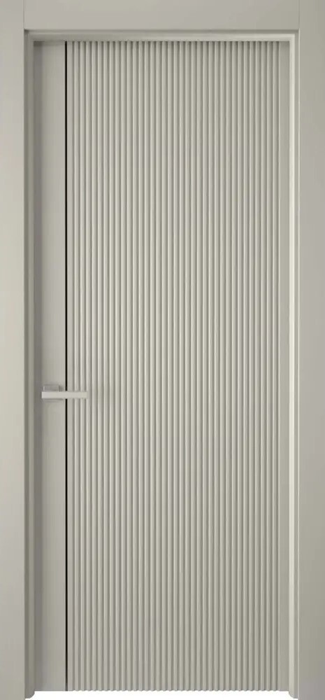 Дверь межкомнатная Двери регионов Лайн-1, цвет серый галечный рал 7032, эмаль, глухая