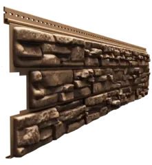 Сайдинг LUX под камень, Rocky, кедровый орех Döcke (Деке)