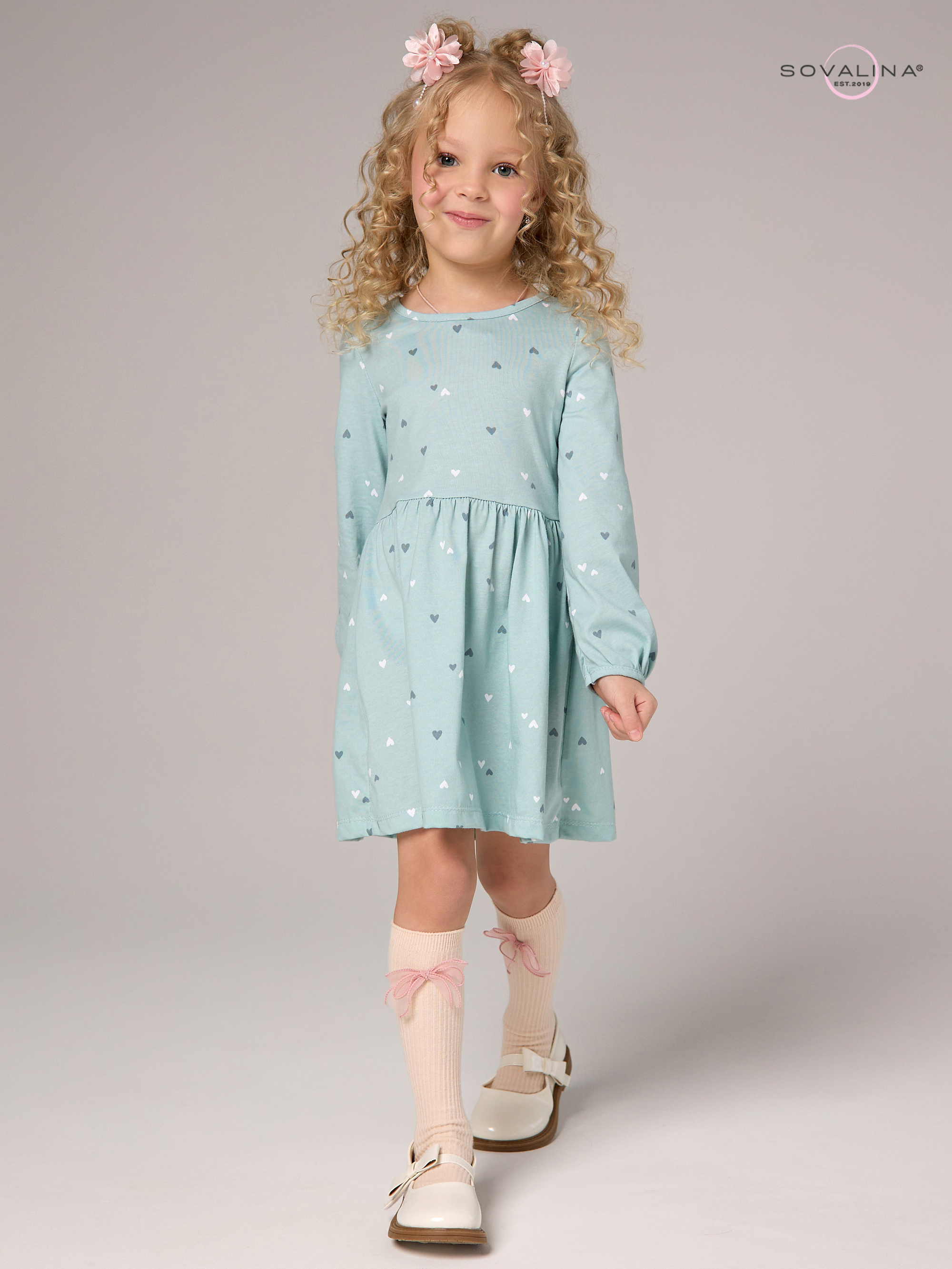 Платье Моана мятное конфетти