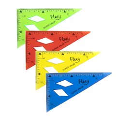 
          Треугольник Alingar, 13 см, пластиковый, 30 градусов, гибкий, цвета ассорти