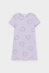 сорочка  для девочки  К 1180/лепесток орхидеи,контурное сердце