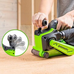 Ленточная шлифмашина Greenworks G24BS 24V аккумуляторная, без АКБ и ЗУ